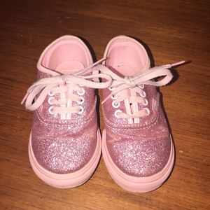 SPARKLY PINK KIDS VANS